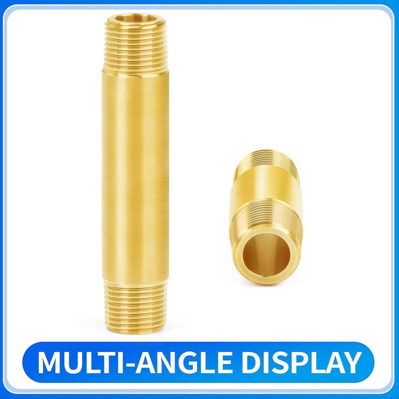 ChillWaves وصلات أنابيب نحاسية، أنبوب نيبيل طويل 3/4" NPT ذكر x 3/4" NPT ذكر خيط بطول 4" (100 مم) (عبوة واحدة) - Image 3